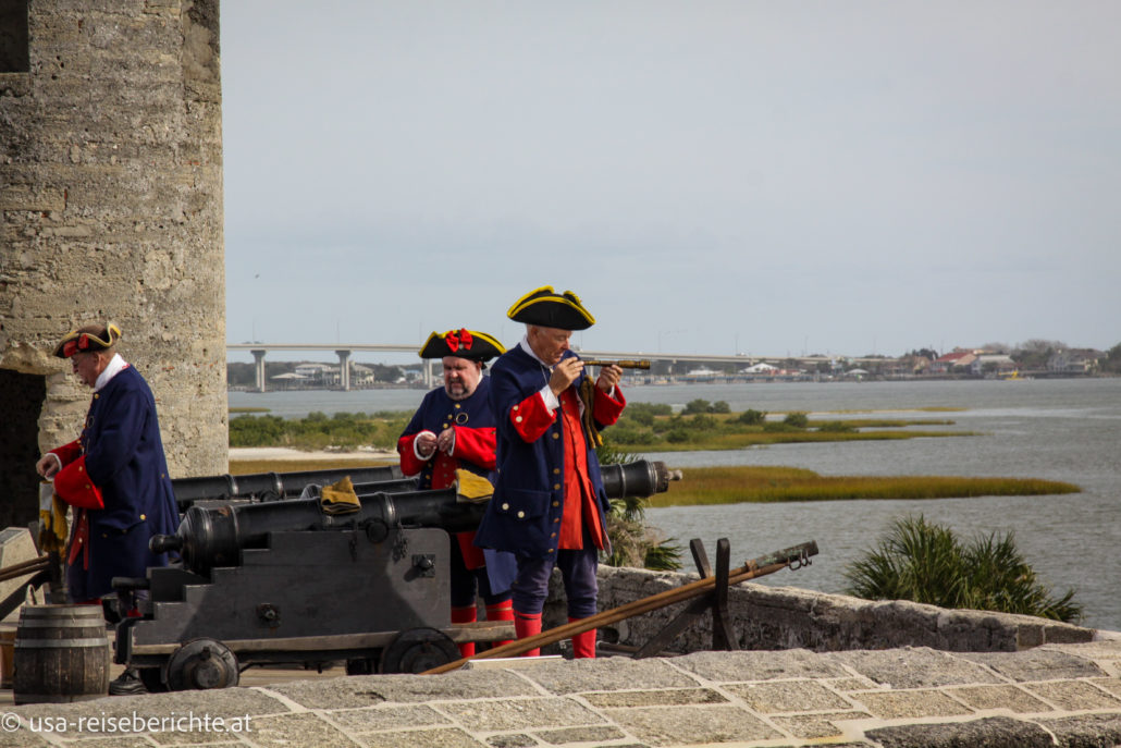 Schausteller im Castillo de San Marcos
