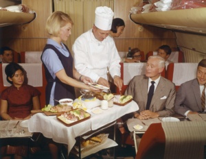 Service im Jahr 1969 an Bord einer SAS DC-8